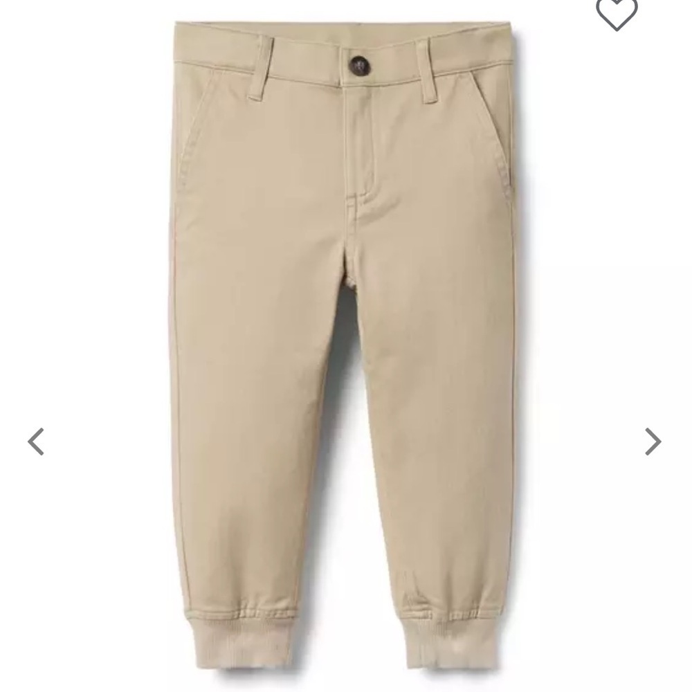 Janie and Jack button twill jogger